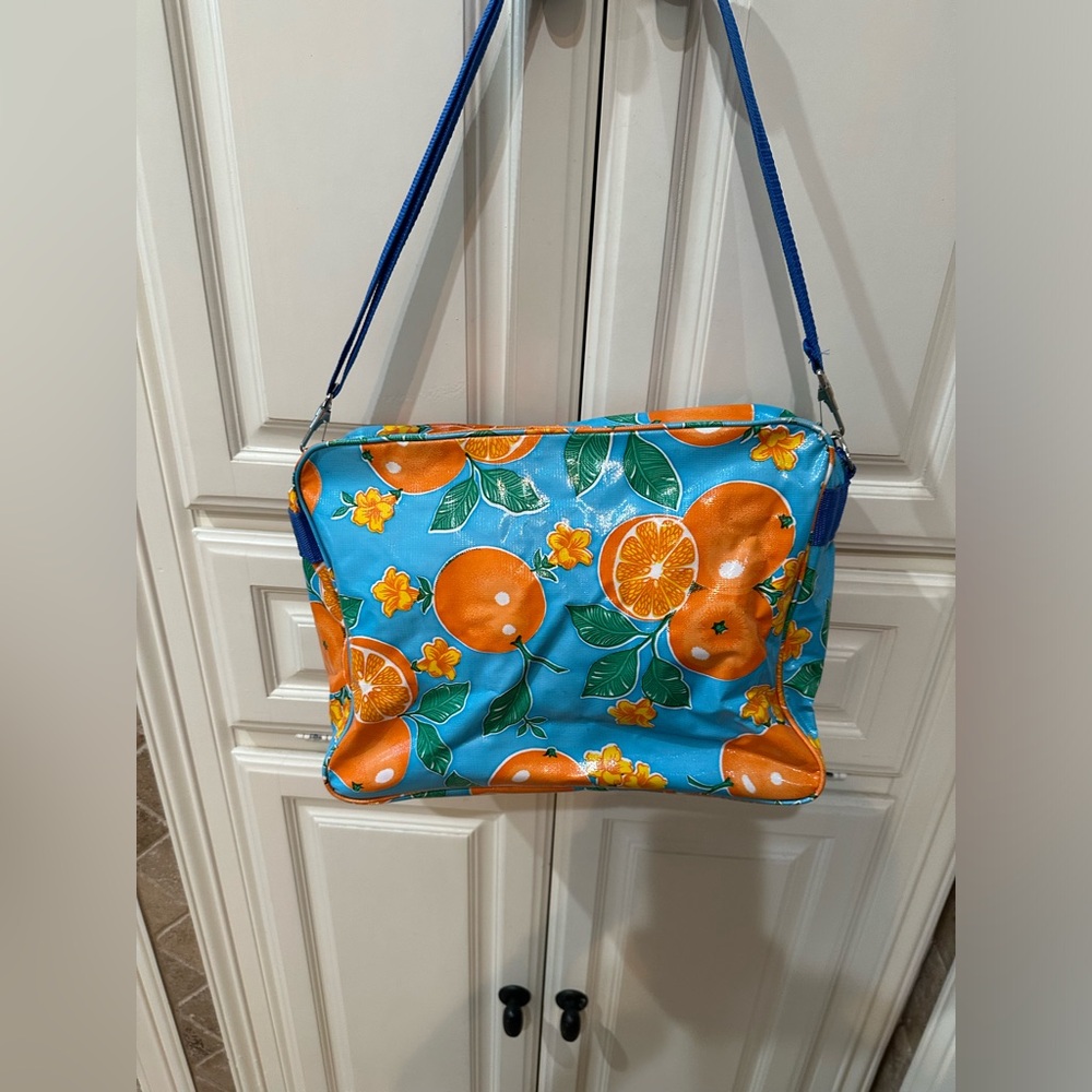 Colorful Citrus Print Oilcloth Tote Bag - Picture 2 of 10